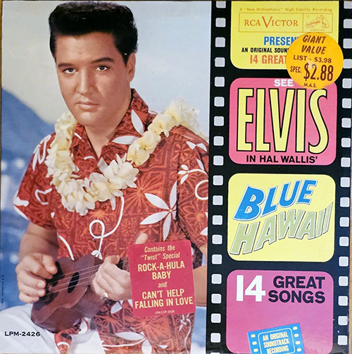 Elvis Presley Blue Hawaii Vinyl Album Front Cover